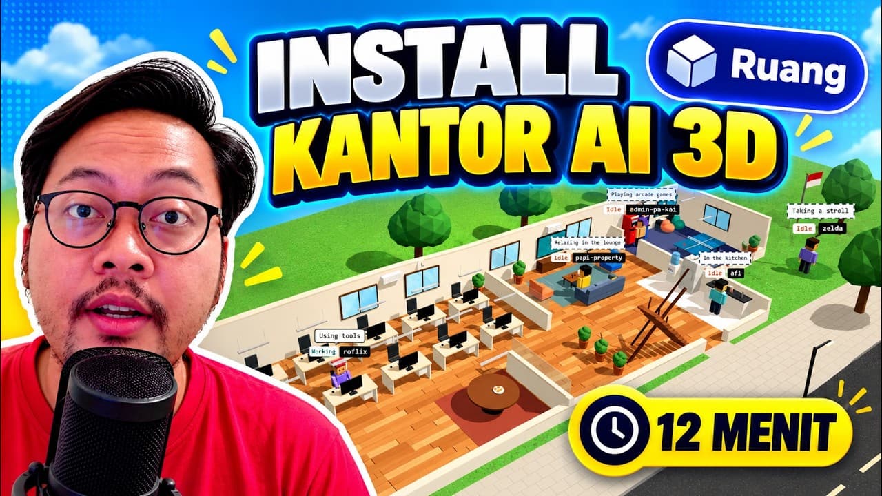 12 Menit Ngerti Cara Install Kantor Virtual 3D untuk AI Agent